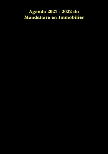 Agenda Mandataire Immobilier 2021-2022